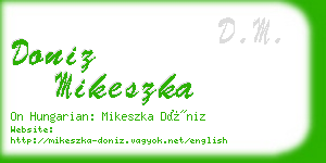 doniz mikeszka business card
